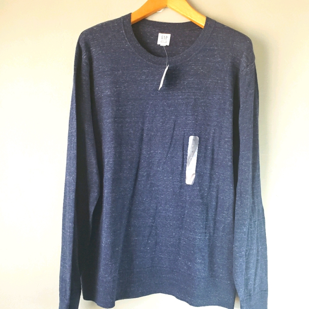 GAP Sweater crew neck heather blue size XL